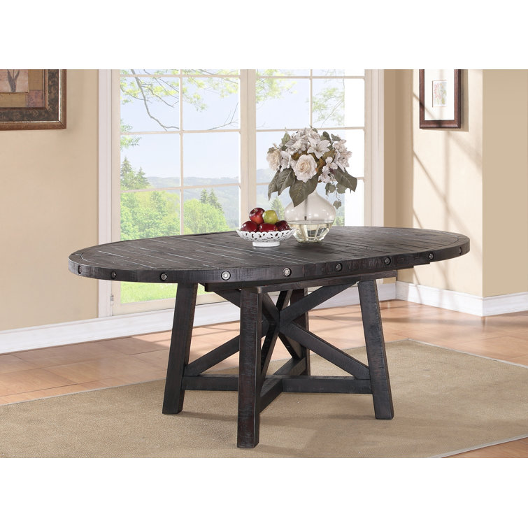 Laurel Foundry Modern Farmhouse Messerly Extendable Pine Solid Wood